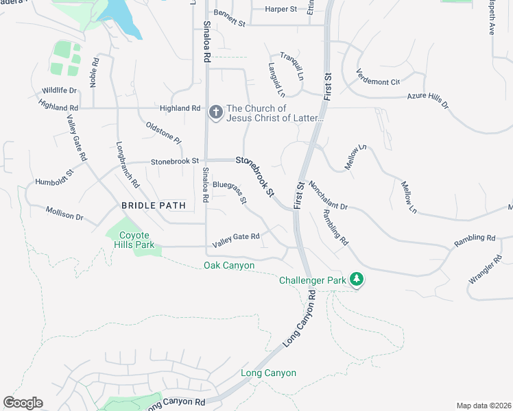 map of restaurants, bars, coffee shops, grocery stores, and more near 625 Bluegrass Street in Simi Valley