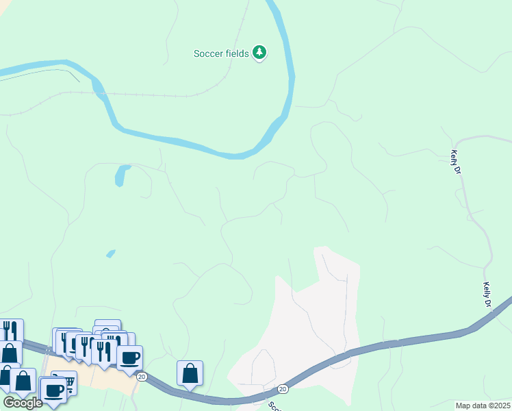 map of restaurants, bars, coffee shops, grocery stores, and more near 519 River Estates Parkway in Canton
