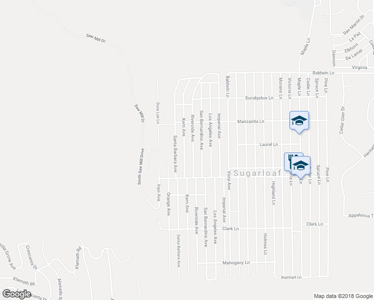 map of restaurants, bars, coffee shops, grocery stores, and more near 395 Kern Avenue in Sugarloaf