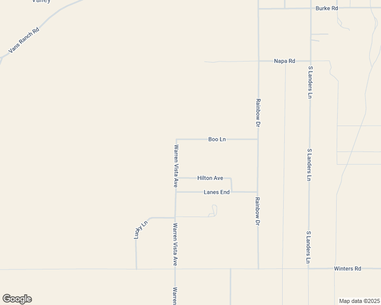 map of restaurants, bars, coffee shops, grocery stores, and more near 57755 Boo Lane in Yucca Valley