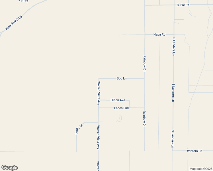 map of restaurants, bars, coffee shops, grocery stores, and more near 57755 Boo Lane in Yucca Valley