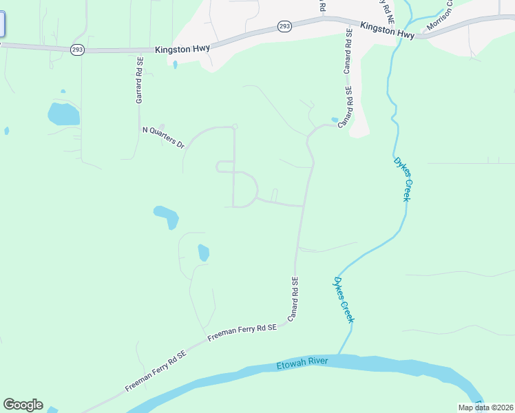 map of restaurants, bars, coffee shops, grocery stores, and more near 70 Fallen Branch Circle Southeast in Rome