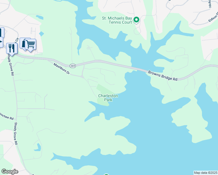 map of restaurants, bars, coffee shops, grocery stores, and more near 5790 Charleston Lane in Cumming