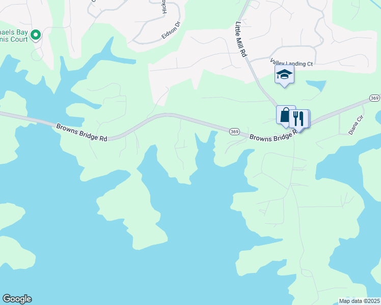 map of restaurants, bars, coffee shops, grocery stores, and more near 6545 Smith Cove Way in Cumming