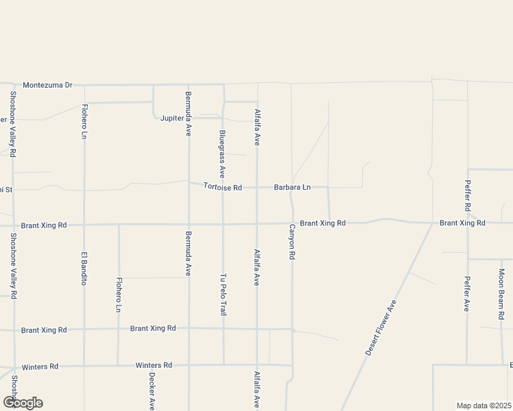 map of restaurants, bars, coffee shops, grocery stores, and more near 6378 Canyon Road in Twentynine Palms