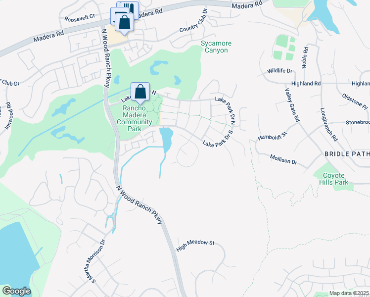 map of restaurants, bars, coffee shops, grocery stores, and more near 287 Golden Fern Court in Simi Valley