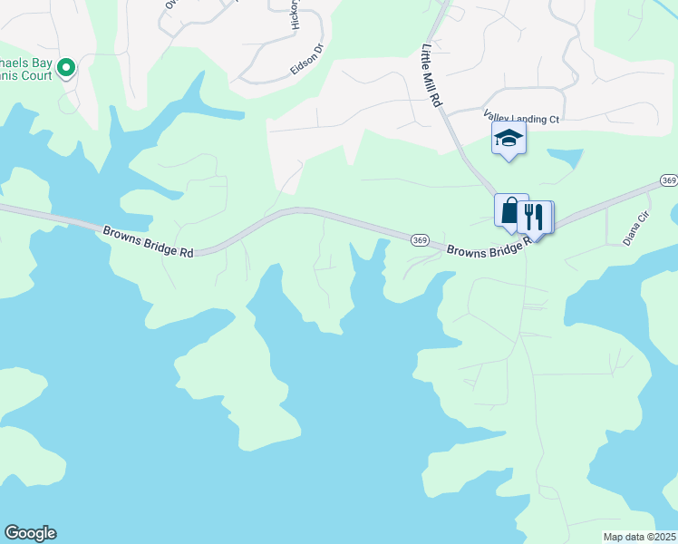 map of restaurants, bars, coffee shops, grocery stores, and more near 6545 Smith Cove Way in Cumming
