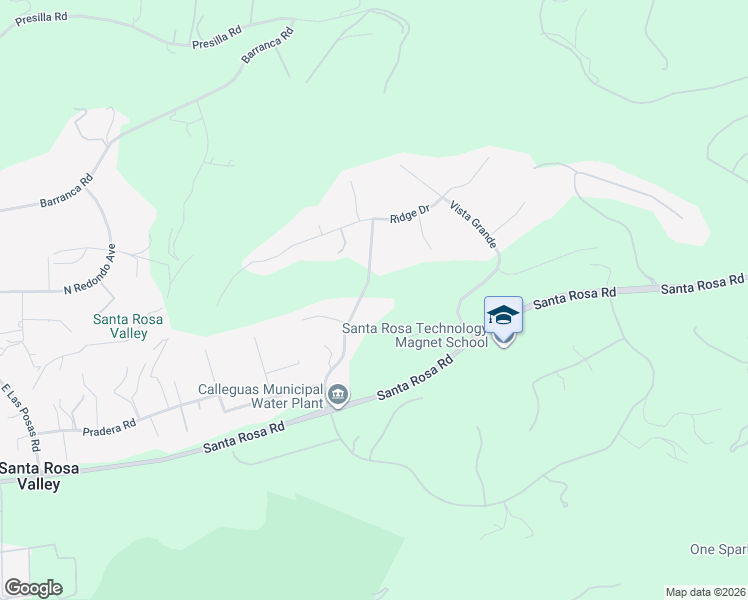 map of restaurants, bars, coffee shops, grocery stores, and more near 2790 Vista Arroyo Drive in Santa Rosa Valley