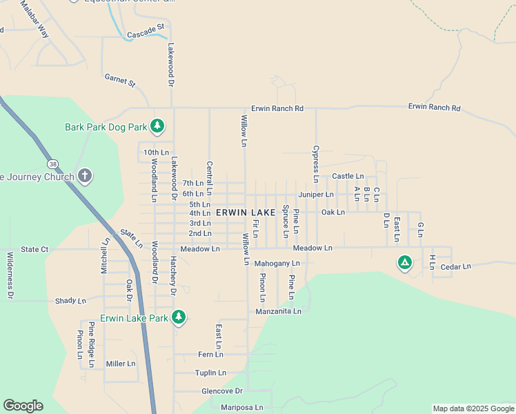 map of restaurants, bars, coffee shops, grocery stores, and more near 878 Fir Lane in Big Bear