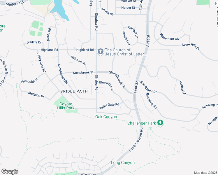 map of restaurants, bars, coffee shops, grocery stores, and more near 545 Aqueduct Court in Simi Valley