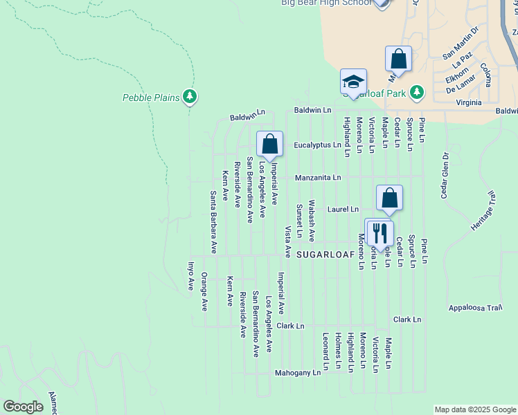 map of restaurants, bars, coffee shops, grocery stores, and more near 374 Los Angeles Avenue in Sugarloaf
