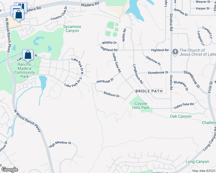 map of restaurants, bars, coffee shops, grocery stores, and more near 29 Mollison Drive in Simi Valley