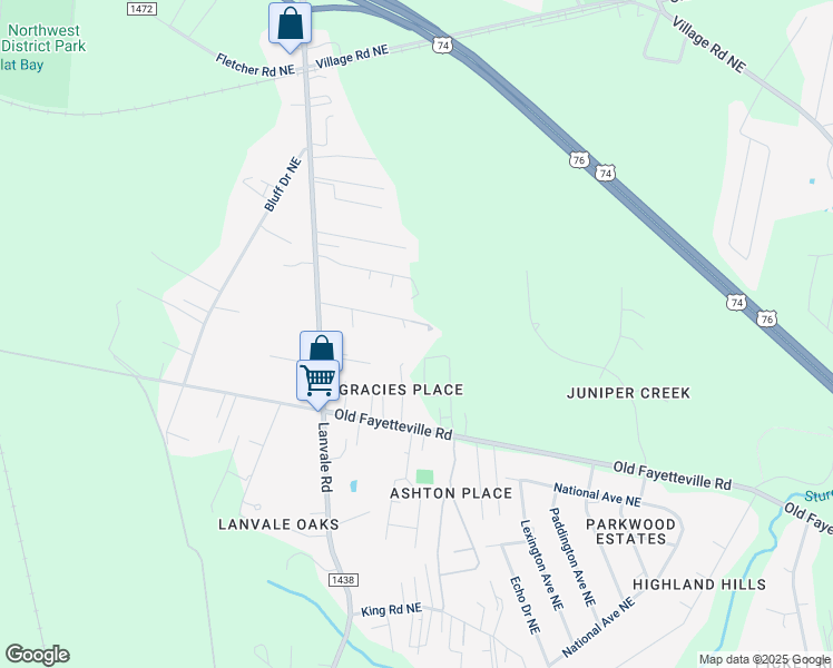 map of restaurants, bars, coffee shops, grocery stores, and more near 9005 Dale Street Northeast in Leland