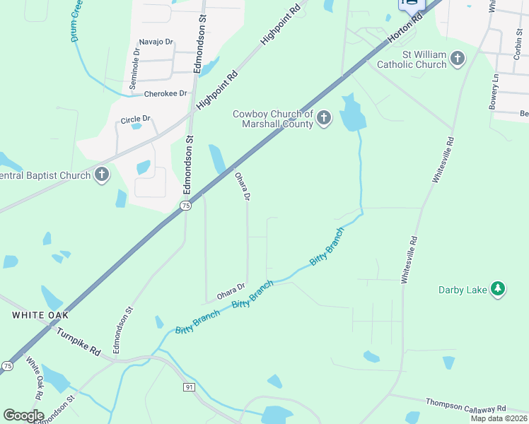 map of restaurants, bars, coffee shops, grocery stores, and more near 100 Meadowood Lane in Albertville