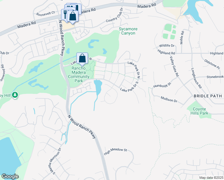 map of restaurants, bars, coffee shops, grocery stores, and more near 208 Goldenwood Circle in Simi Valley