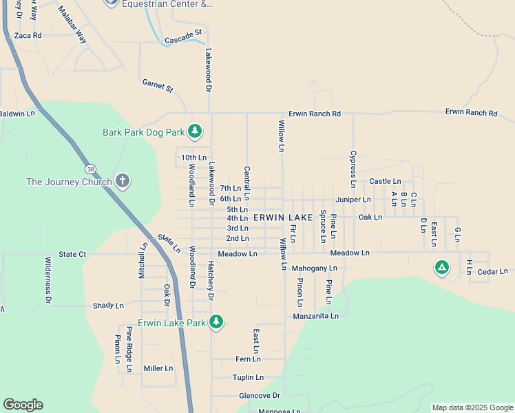 map of restaurants, bars, coffee shops, grocery stores, and more near 2163 5th Lane in Big Bear