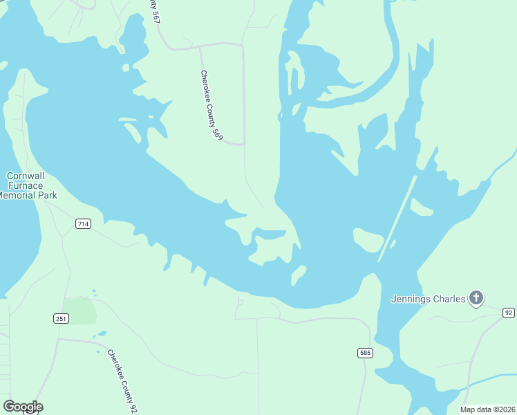 map of restaurants, bars, coffee shops, grocery stores, and more near 1245 Cherokee County 567 in Gaylesville