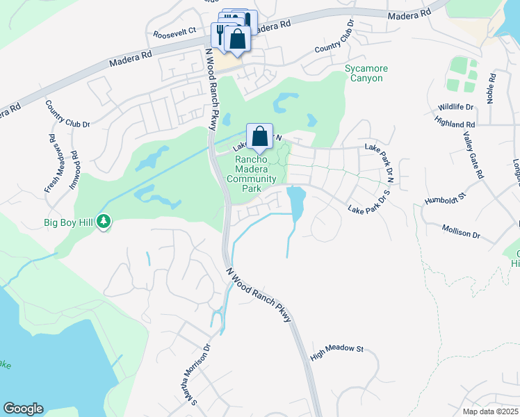 map of restaurants, bars, coffee shops, grocery stores, and more near 468 Shelburne Lane in Simi Valley