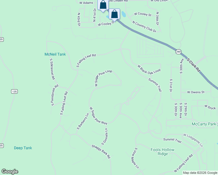 map of restaurants, bars, coffee shops, grocery stores, and more near 4010 Sugar Pine Loop in Show Low
