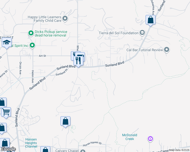 map of restaurants, bars, coffee shops, grocery stores, and more near 9718 Rotta Avenue in Los Angeles