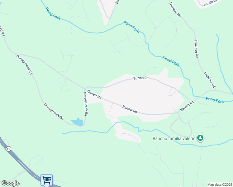 map of restaurants, bars, coffee shops, grocery stores, and more near 2992 Burton Circle in Gainesville