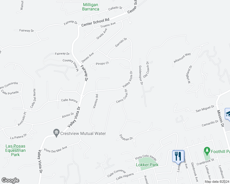 map of restaurants, bars, coffee shops, grocery stores, and more near 558 Valley Vista Drive in Camarillo
