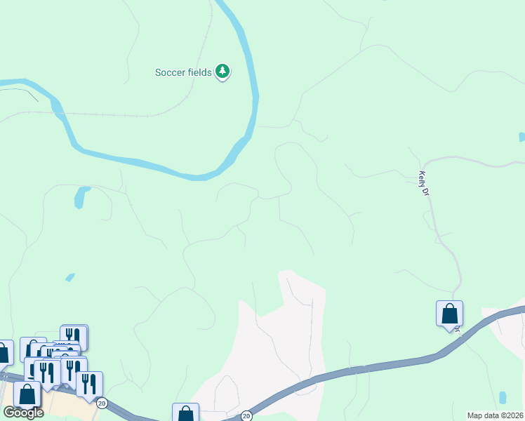 map of restaurants, bars, coffee shops, grocery stores, and more near 800 Waterford Estates Manor in Canton