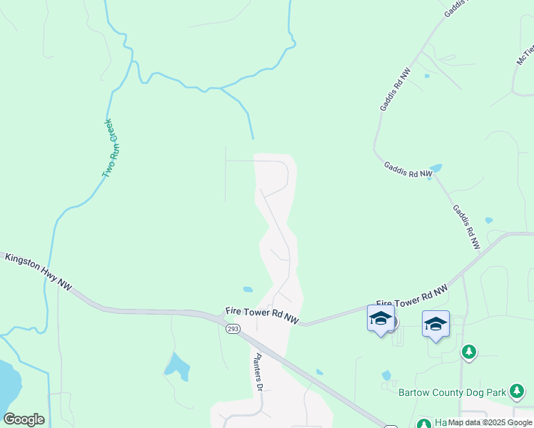 map of restaurants, bars, coffee shops, grocery stores, and more near 45 Cass Station Drive Northwest in Cartersville