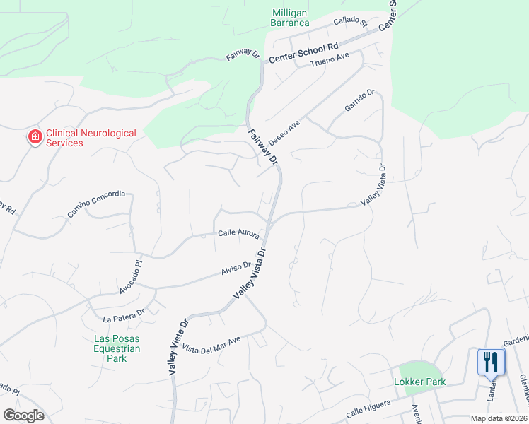 map of restaurants, bars, coffee shops, grocery stores, and more near 502 Via Con Dios in Camarillo