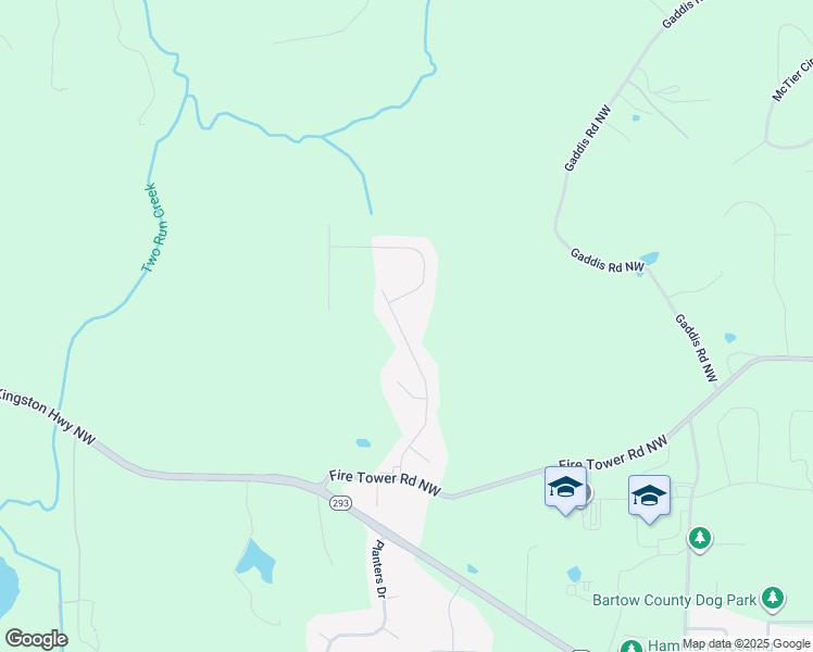 map of restaurants, bars, coffee shops, grocery stores, and more near 44 Cass Station Drive Northwest in Cartersville