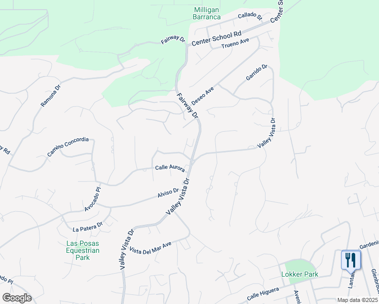 map of restaurants, bars, coffee shops, grocery stores, and more near 502 Via Con Dios in Camarillo