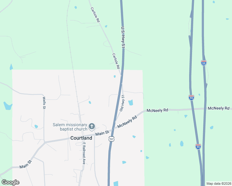 map of restaurants, bars, coffee shops, grocery stores, and more near 1-165 Otto Sanford Road in Courtland