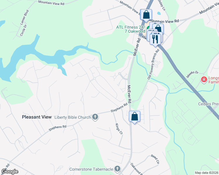 map of restaurants, bars, coffee shops, grocery stores, and more near 4837 Tangerine Circle in Oakwood