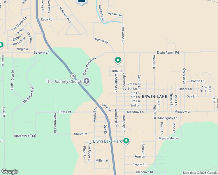 map of restaurants, bars, coffee shops, grocery stores, and more near 2047 7th Lane in Big Bear Lake