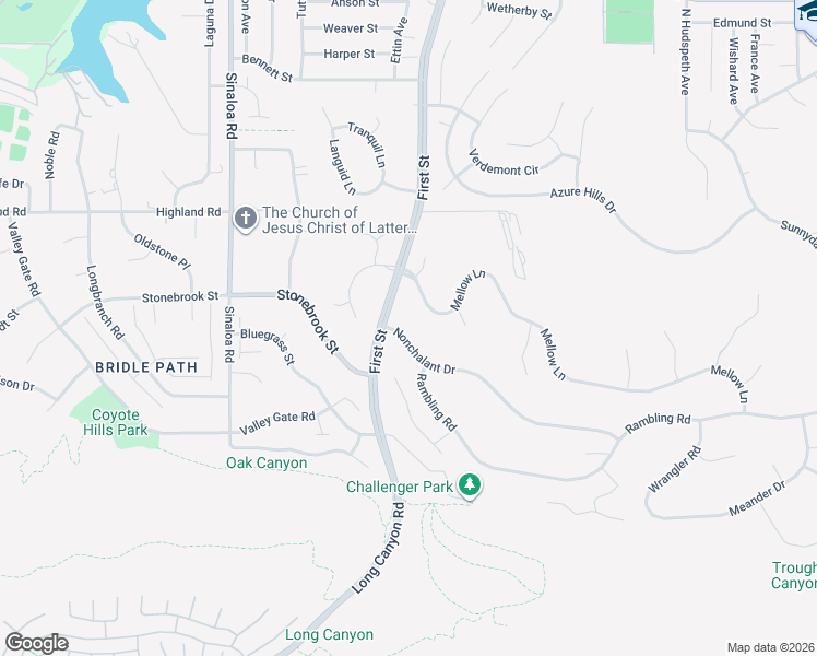 map of restaurants, bars, coffee shops, grocery stores, and more near 941 Nonchalant Drive in Simi Valley