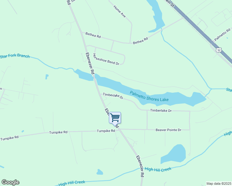 map of restaurants, bars, coffee shops, grocery stores, and more near 282 Timberlake Drive in Florence