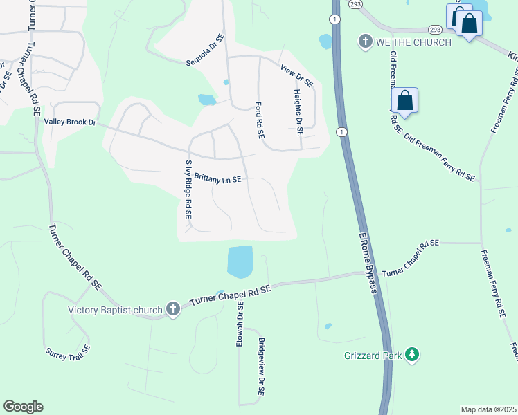 map of restaurants, bars, coffee shops, grocery stores, and more near 109 South Cloudview Road in Rome