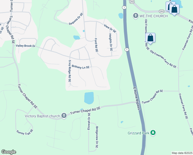 map of restaurants, bars, coffee shops, grocery stores, and more near 109 South Cloudview Road in Rome