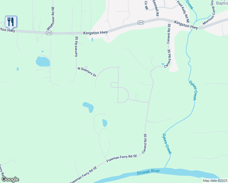 map of restaurants, bars, coffee shops, grocery stores, and more near 3 Outpost Southeast in Rome
