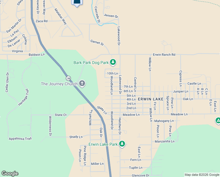 map of restaurants, bars, coffee shops, grocery stores, and more near 2064 7th Lane in Big Bear