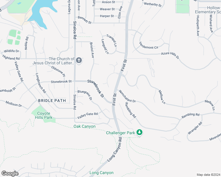 map of restaurants, bars, coffee shops, grocery stores, and more near 818 Mellow Lane in Simi Valley