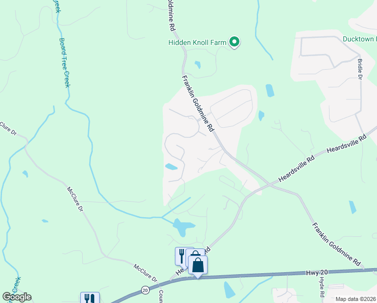 map of restaurants, bars, coffee shops, grocery stores, and more near 5930 Hidden Ridge Court in Cumming