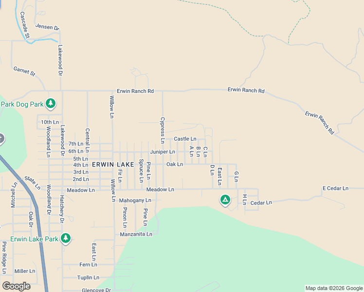map of restaurants, bars, coffee shops, grocery stores, and more near 801 Norwood Lane in Big Bear