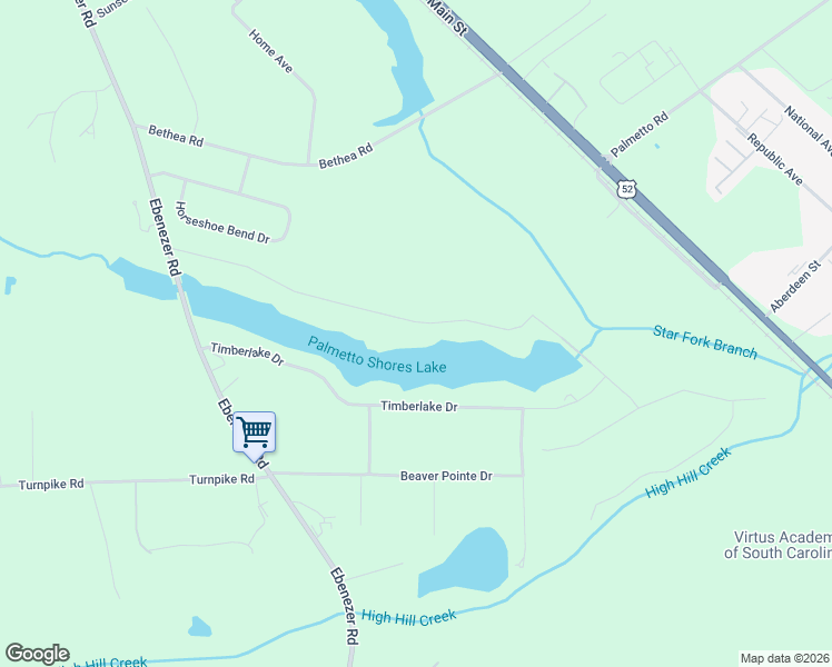 map of restaurants, bars, coffee shops, grocery stores, and more near 148 Timberlake Drive in Florence