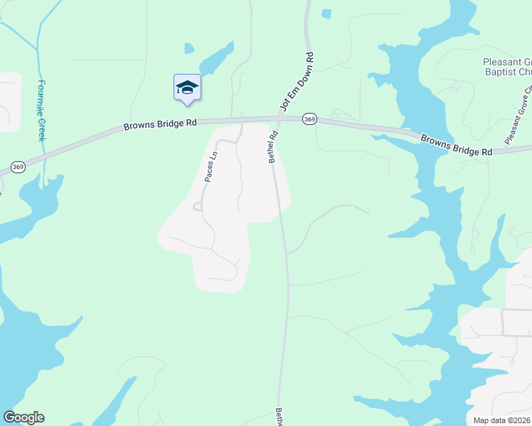 map of restaurants, bars, coffee shops, grocery stores, and more near 7770 Bethel Road in Gainesville