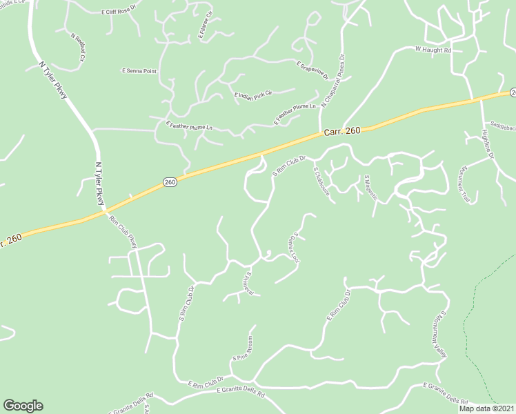 map of restaurants, bars, coffee shops, grocery stores, and more near 208 South Rim Club Drive in Payson