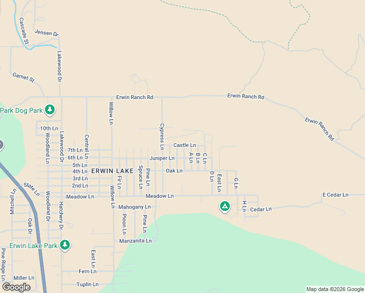 map of restaurants, bars, coffee shops, grocery stores, and more near 801 Norwood Lane in Big Bear