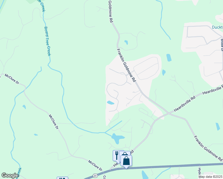 map of restaurants, bars, coffee shops, grocery stores, and more near 5985 Hidden Ridge Court in Cumming