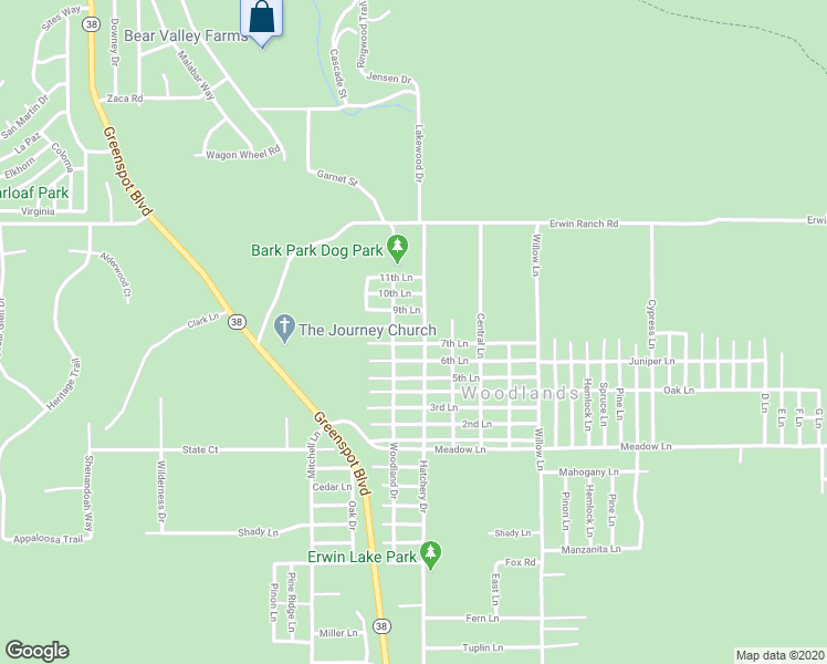 map of restaurants, bars, coffee shops, grocery stores, and more near 2088 8th Lane in Big Bear