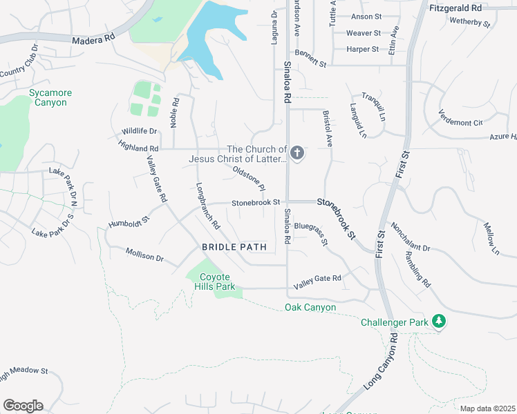 map of restaurants, bars, coffee shops, grocery stores, and more near 399 Oldstone Court in Simi Valley